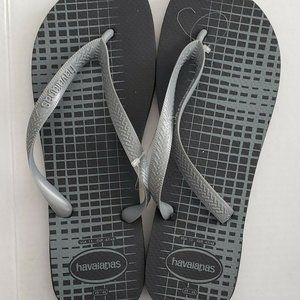 Havaianas Men's Size 13 Flip Flops Grey